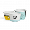 Logotrykte isbægre med mat overflade i fuldfarvetryk i 5 størrelser