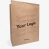 24L logotrykt papirspose i kraft uden håndtag
