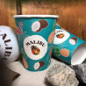 BIO-enkeltlagspapkrus med 'Malibu' kokosmotiv