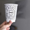 Specialtrykt 350 ml bio-dobbeltlagspapkrus med 'Dan & Decarlo' logo