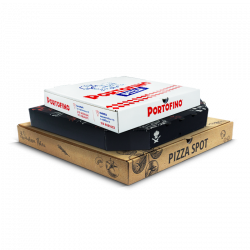 Pizzaæsker med tryk
