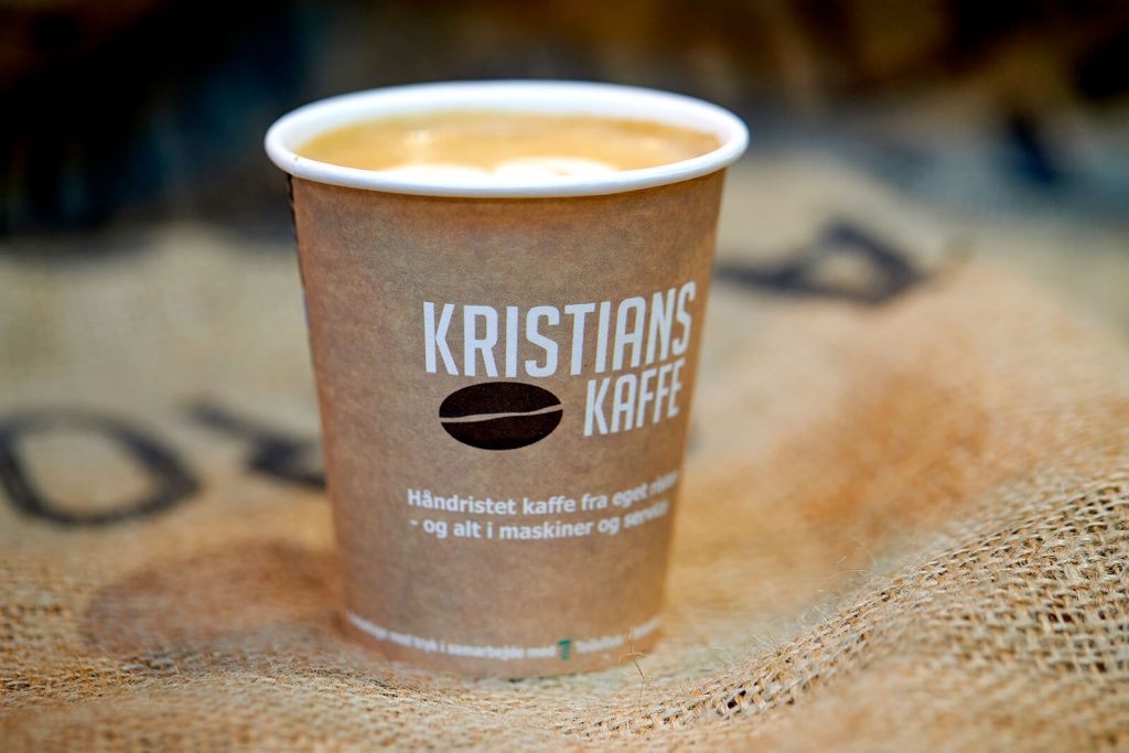 kristians kaffe papkrus med logo