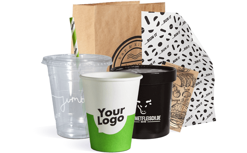 Trykt takeaway-emballage med dit design